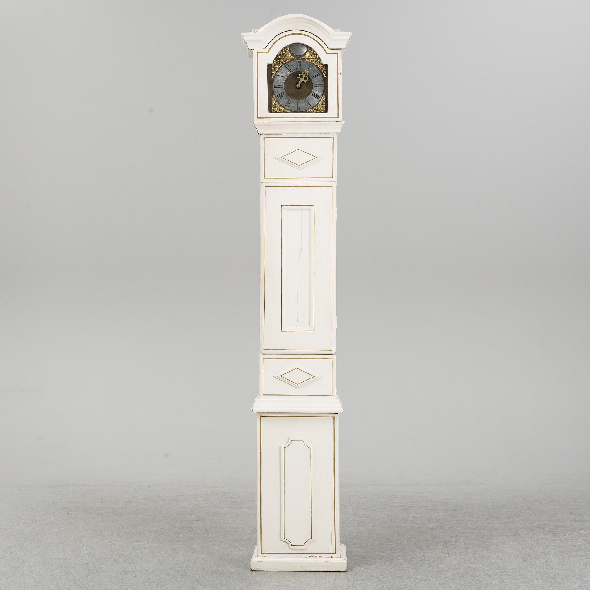 A first half of the 19th Century painted longcase clock.