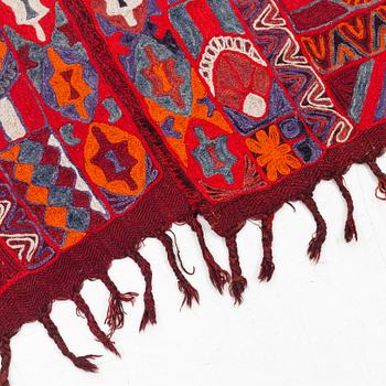 Rug/Textile with embroideries, old, marsh nomads, Iraq, 210 x 160 cm.