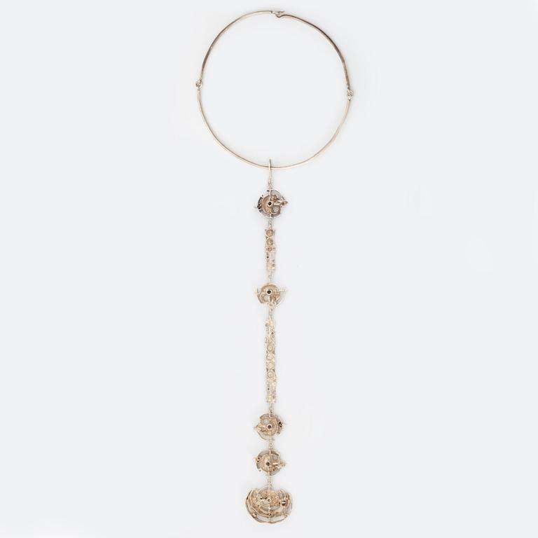 Juhls silver necklace.