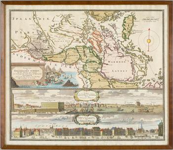 Johann Baptist Homann · JOHANN BAPTIST HOMANN, gravyr, tidigt 1700-tal.