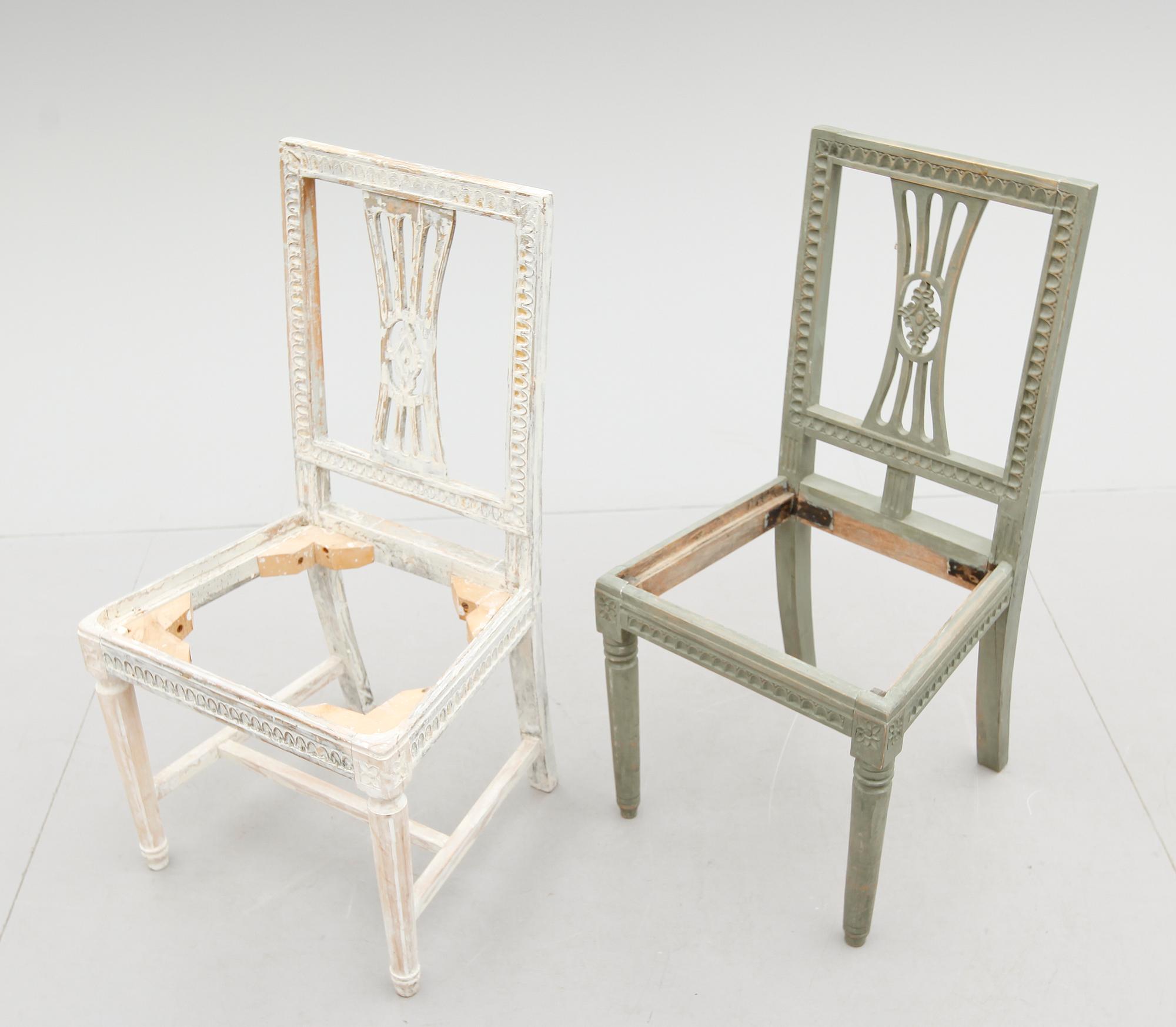 STOLAR, 2 st, gustavianska, 1700-talets slut.