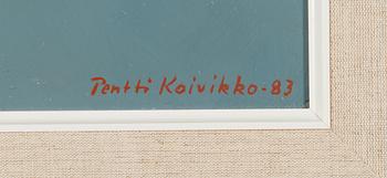 Pentti Koivikko, olja på pannå, signerad och daterad -83.