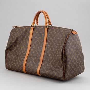 Louis Vuitton, a monogram canvas 'Keepall 60' weekend bag.