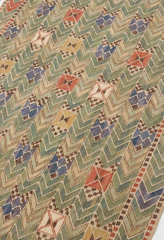 Märta Måås-Fjetterström, Draperi, "Rågen", inplock på linnebotten, 
ca 198 x 135,5 cm, signerat AB MMF.