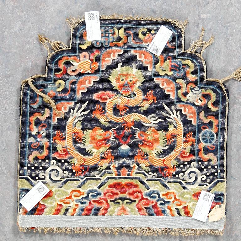 A semi-antique Chinese so called Throne Rug.