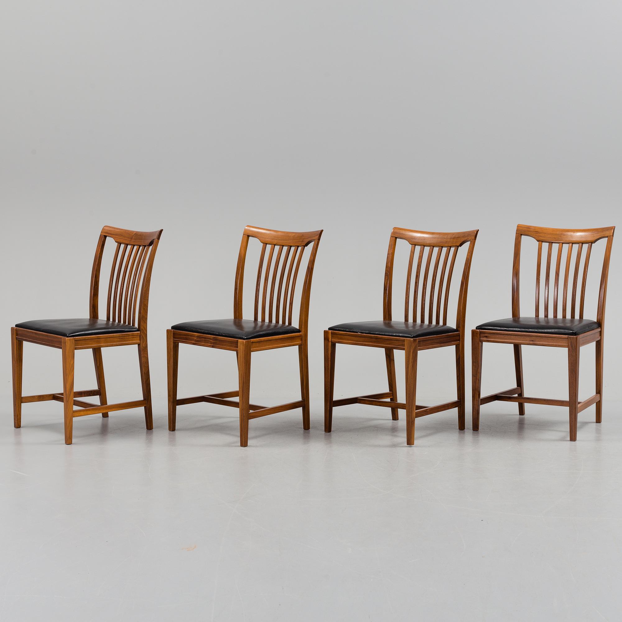 MATSALSBORD med STOLAR, fyra stycken, 1960-tal.