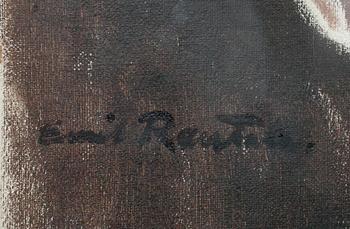 EMIL RAUTALA, olja på duk, uppfodrad på pannå, sign.