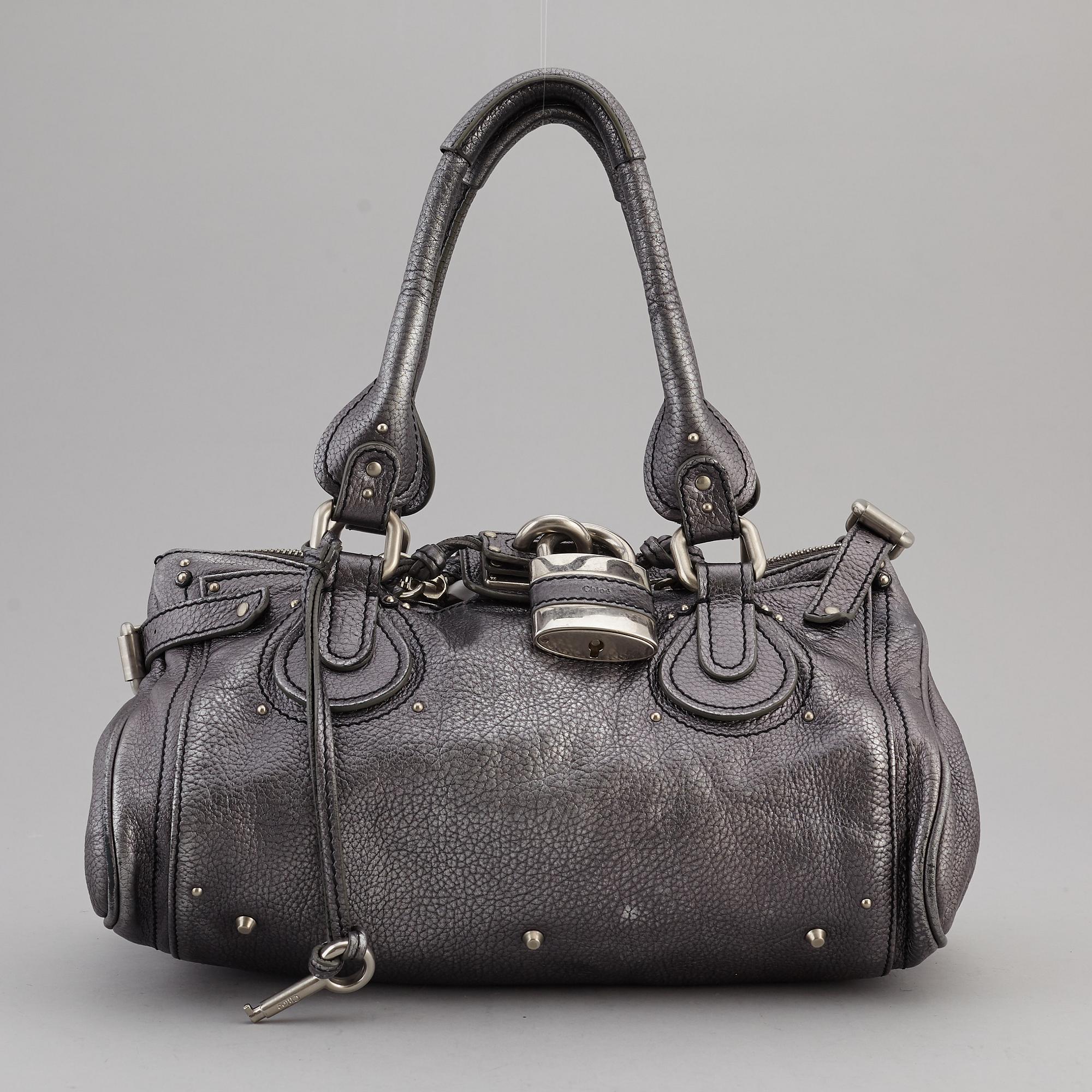 CHLOÉ, a metallic leather 'Paddington' bag.