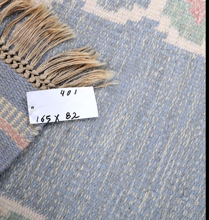 Anna-Johanna Ångström, a flat weave carpet, signed Å, c. 165 x 82 cm.