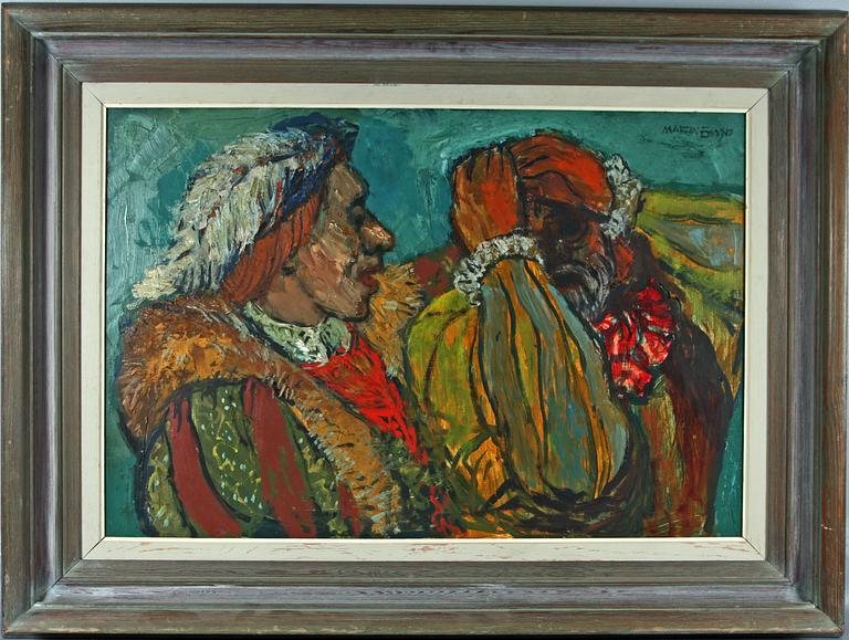 MARTIN EMOND, olja på pannå, sign.