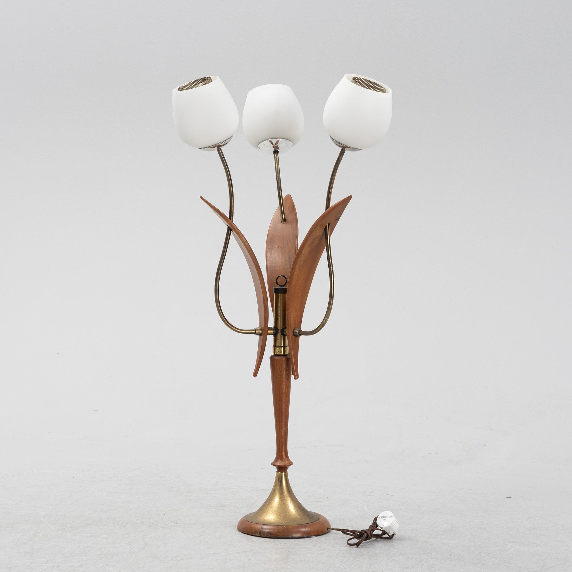 A mid century modern table lamp.
