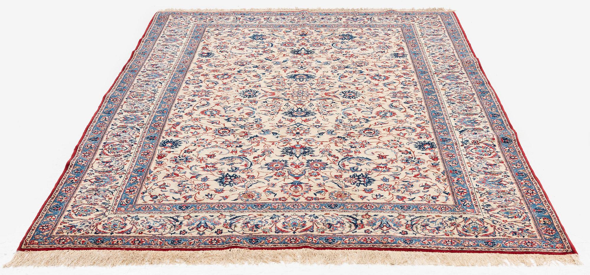 A semi-antique Nain Tuteshk rug, Central Persia (Iran), c. 228 x 153 cm.