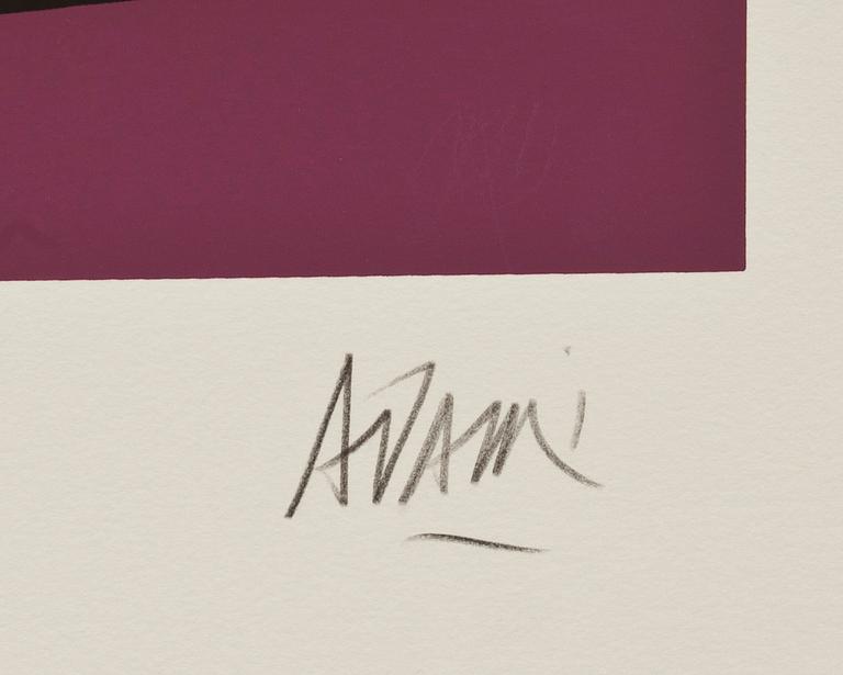 VALERIO ADAMI, färglitografi, signerad. E.A. Arcay, France.