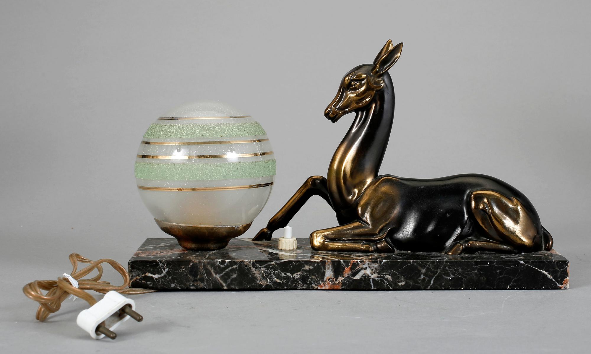 BORDSLAMPA, art deco, 1930/40-tal.