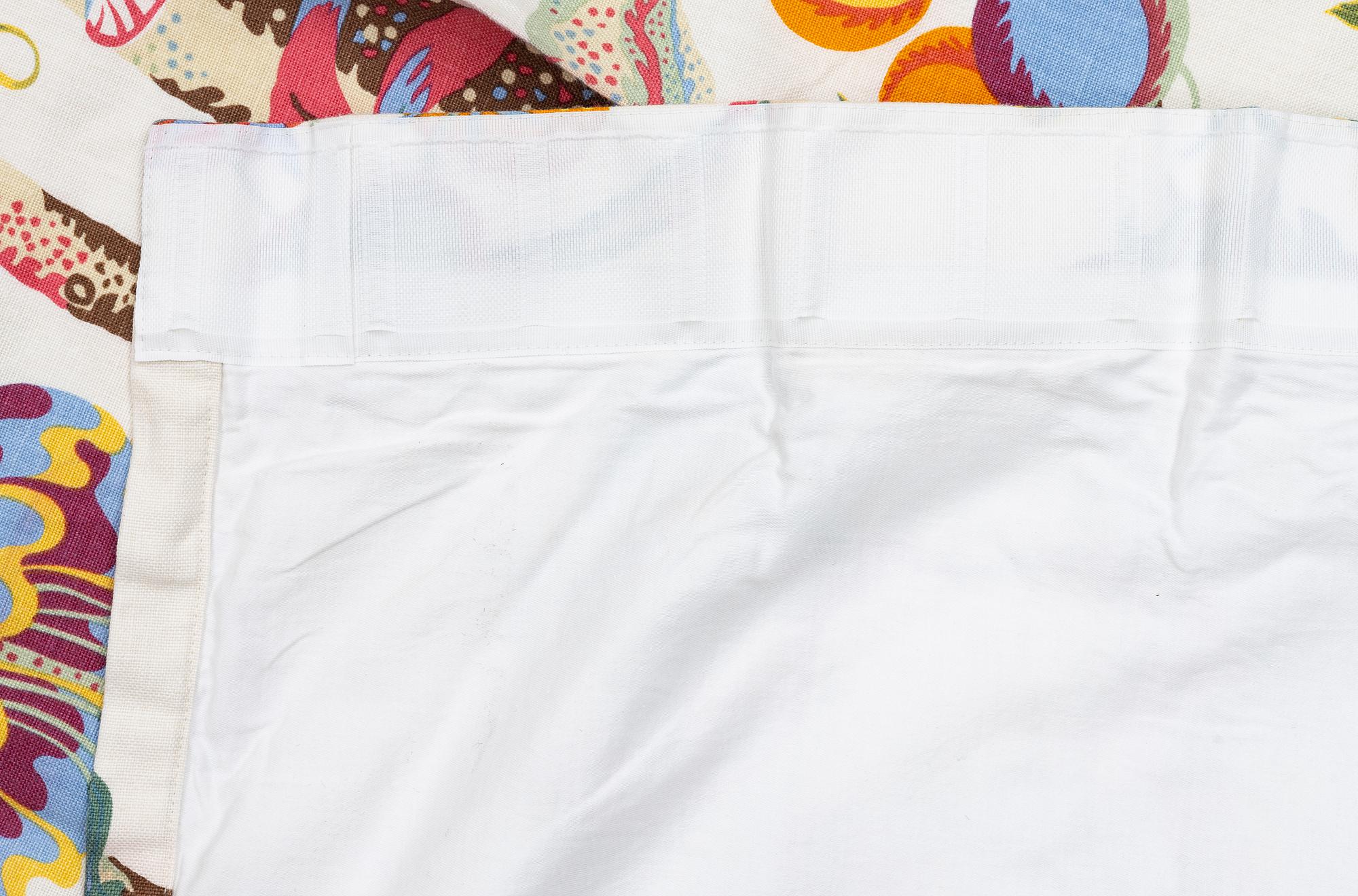 Josef Frank, a pair of 'Vegetable tree' curtains, Firma Svenskt Tenn, Sweden.