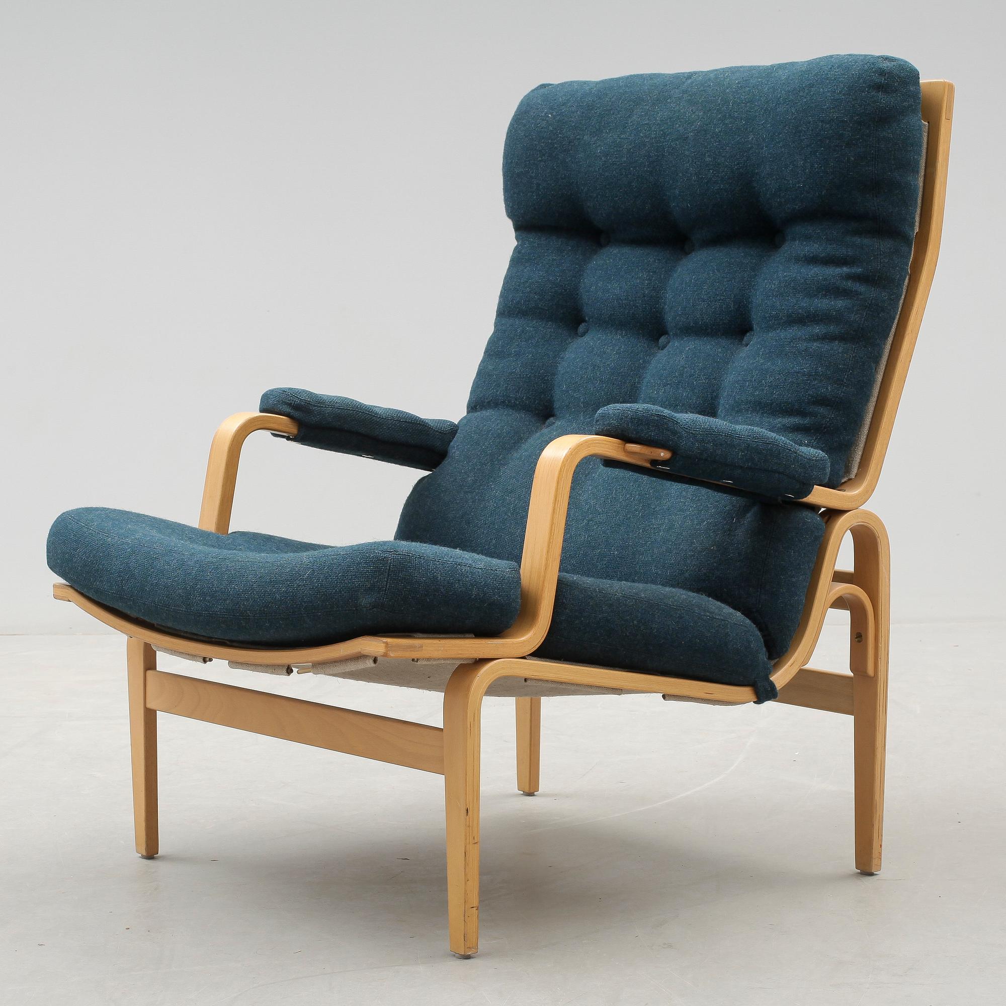 FÅTÖLJ, "Ingrid", Bruno Mathsson, DUX. 1900-talets andra hälft.