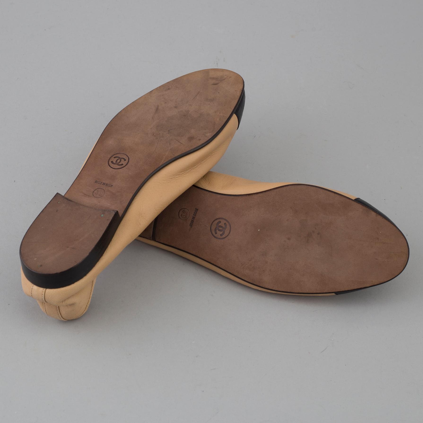 Ballerina shoes by Chanel.