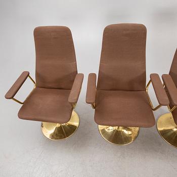 A set of four "Viggen" chairs and a table by Johansson Design, Markaryd, second half of the 20th century.