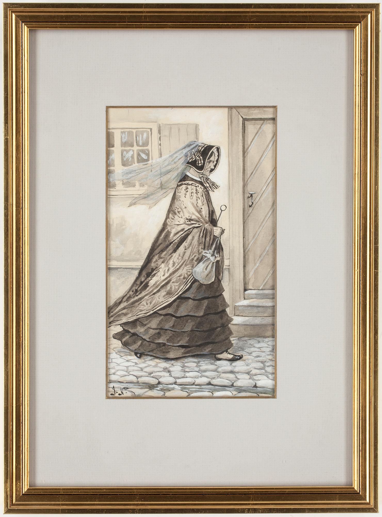JENNY NYSTRÖM, blandteknik, signerad.