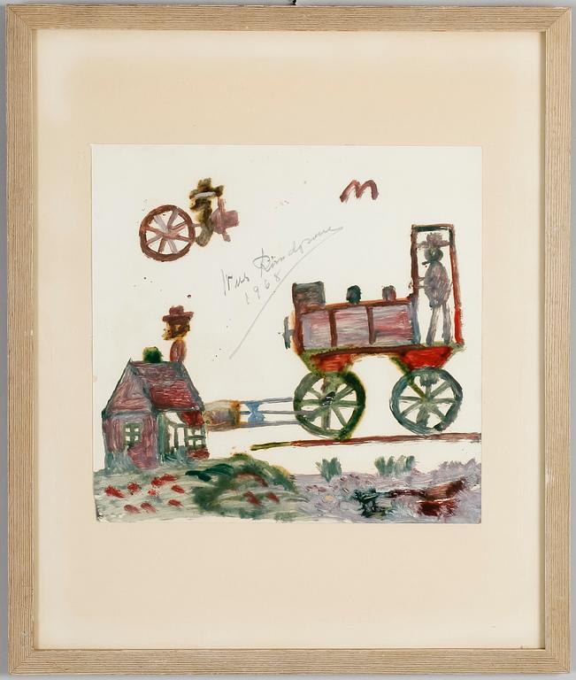 NILS "BJÖRNJÄGARN" RUNDGREN, gouache, sign och dat 1968.