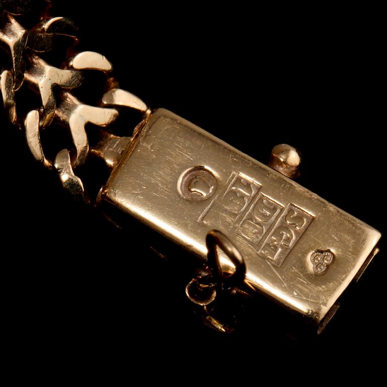 ARMLÄNK, 18k guld, Trygve Berghman, Stockholm, 1954. Vikt 8 g.