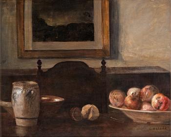 Carl Holsoe, Still life with apples.
