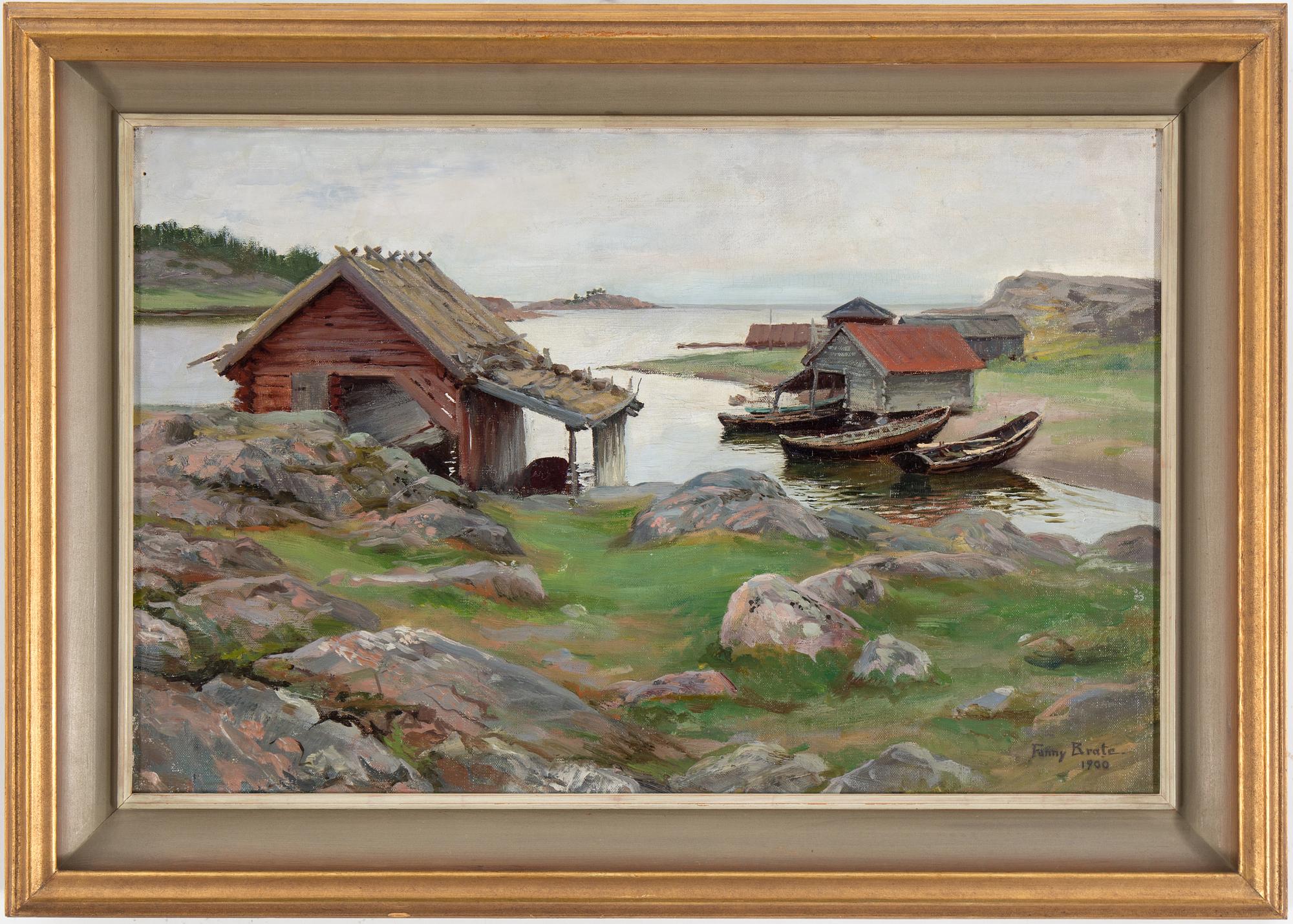 FANNY BRATE, oil on canvas, signed o dated 1900.