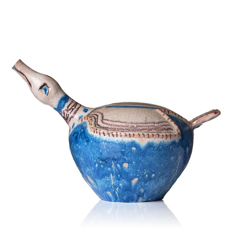 Guido Gambone, a glazed ceramic sculpture/pitcher, Italy 1950-60s.