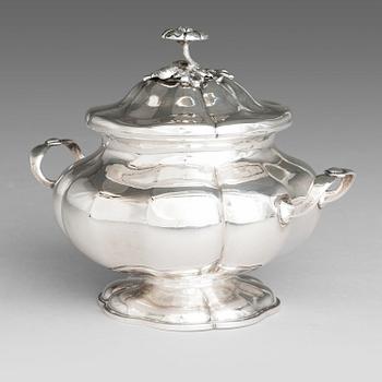 CARL SIEWERS, sockerskål, silver, S:t Petersburg 1859.