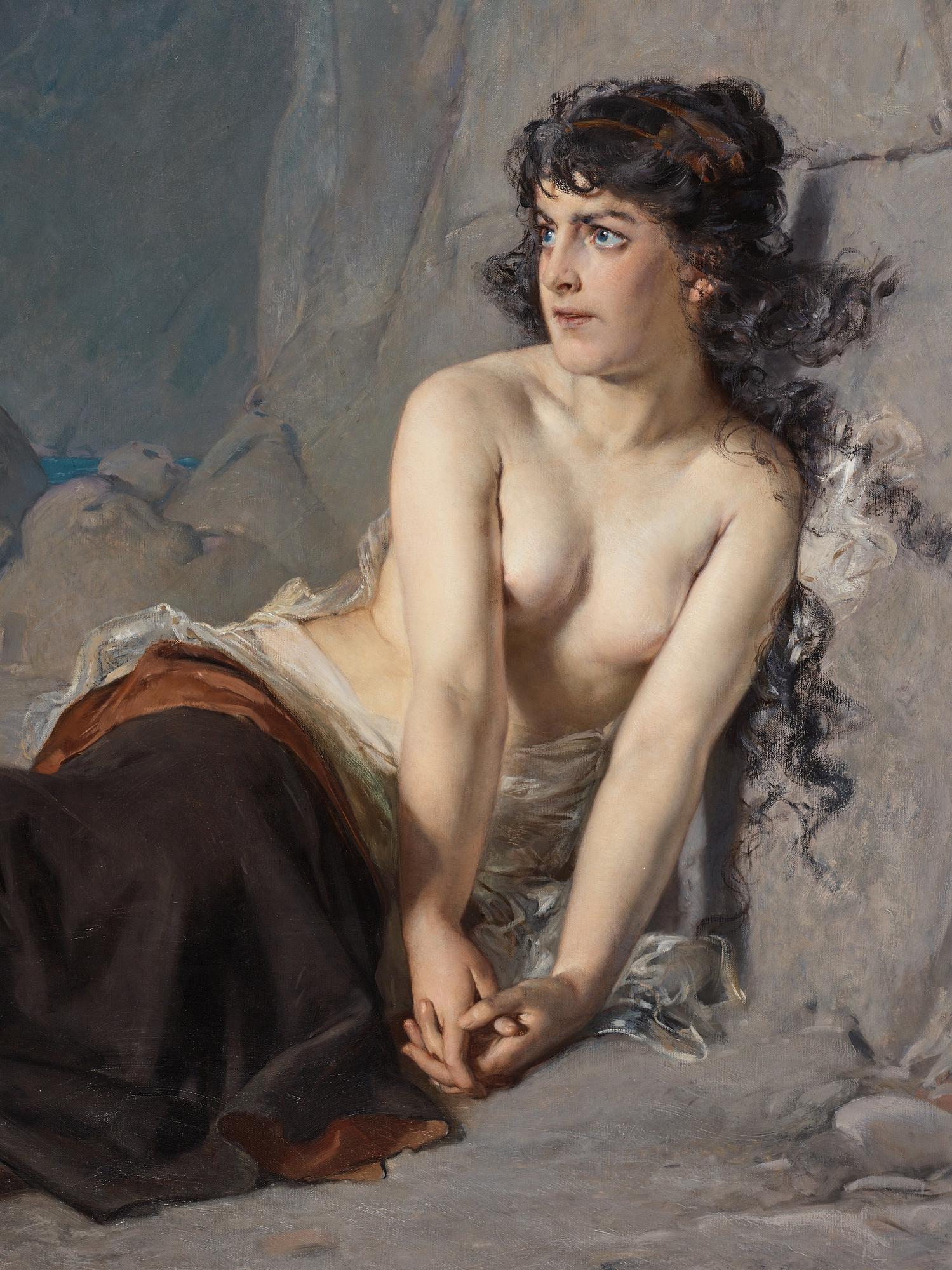 Julius Kronberg, "Han dröjer" (He is late).