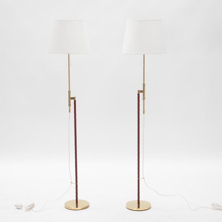 A pair of floor lamps, Möllers Armaturer, second par of the 20th Century.
