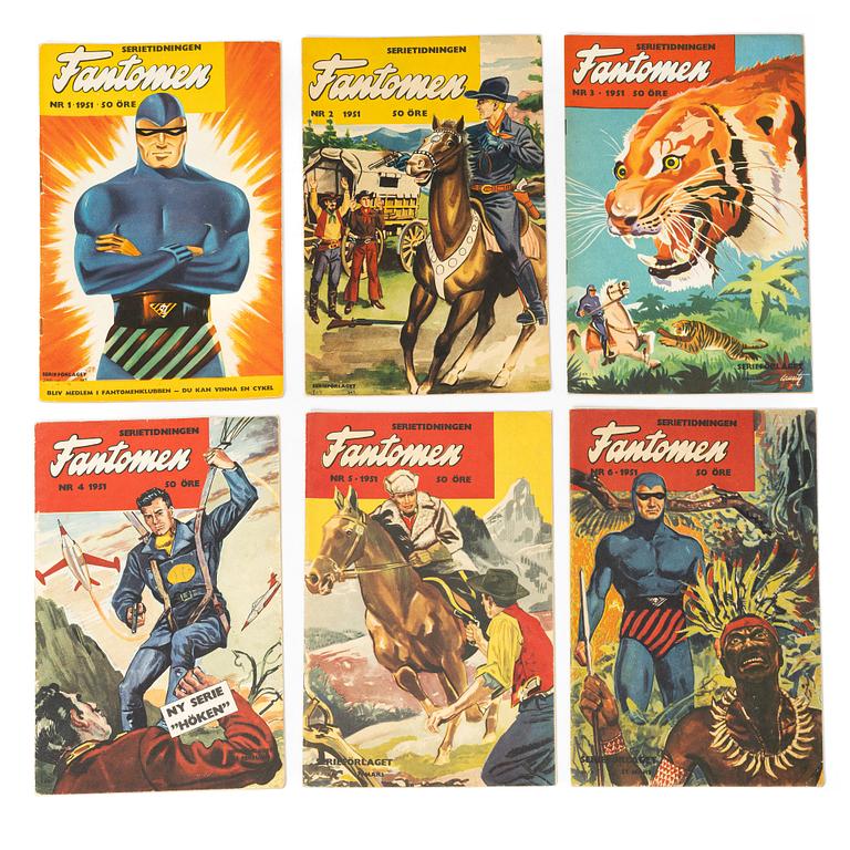 Comic books, 26 issues, "The Phantom", 1951.