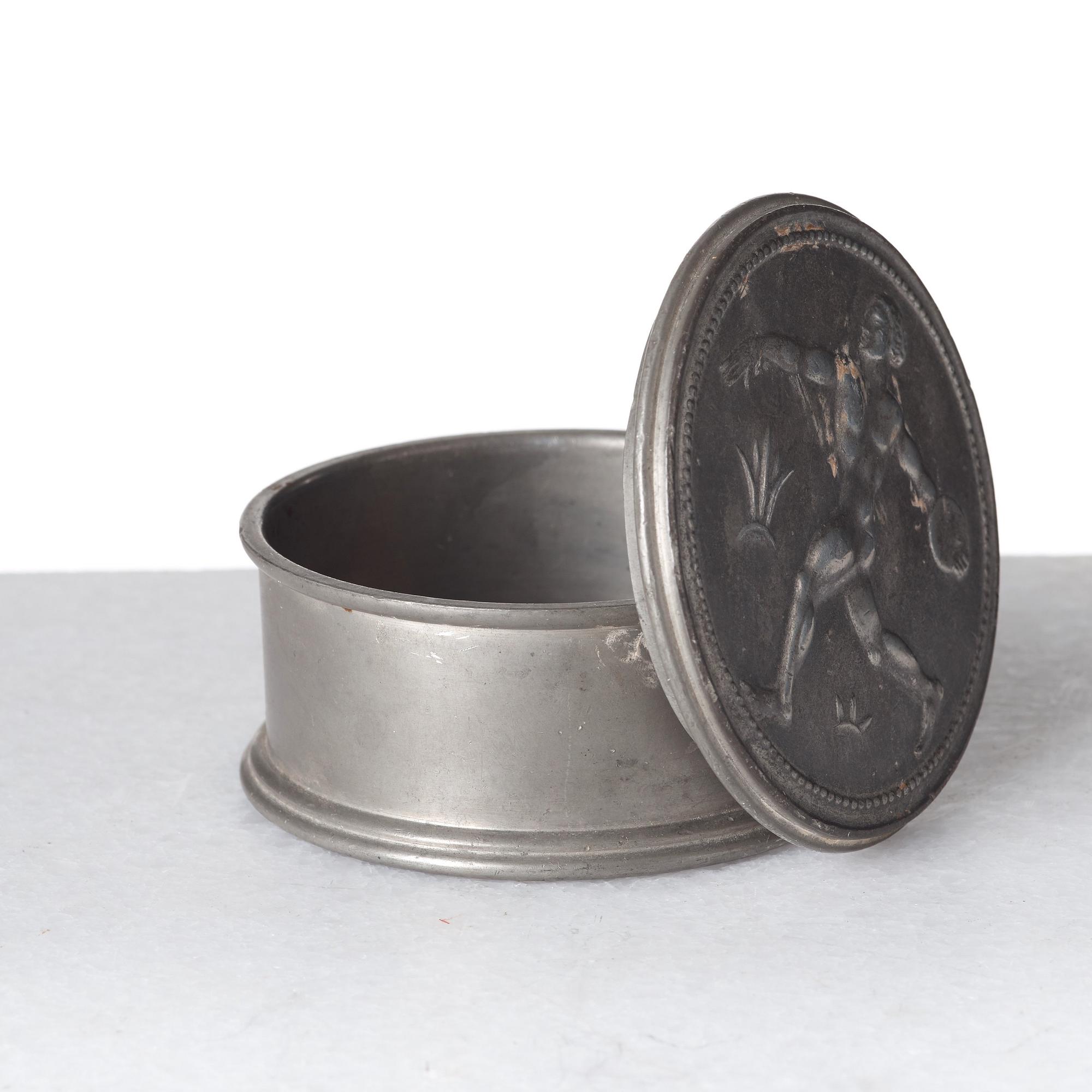 Nils Fougstedt, NILS FOUGSTEDT, a set of four pewter items, Svenskt Tenn, Sweden ca 1928.