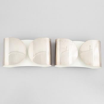Carlo Scarpa, a pair of "Foglio" wall lights, Italy, second half of the 20th century.
