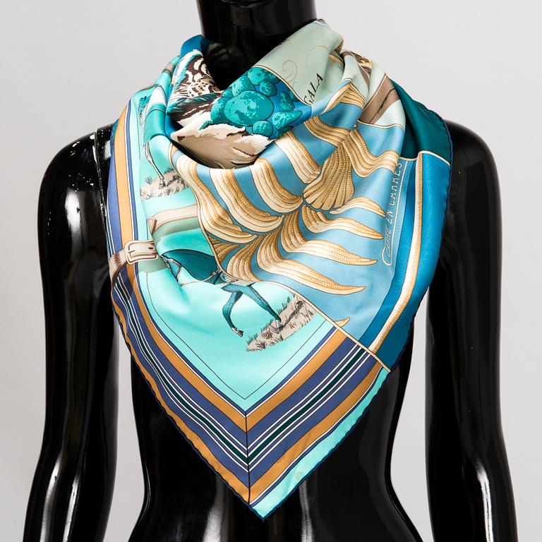HERMÈS Two Silk Scarves.