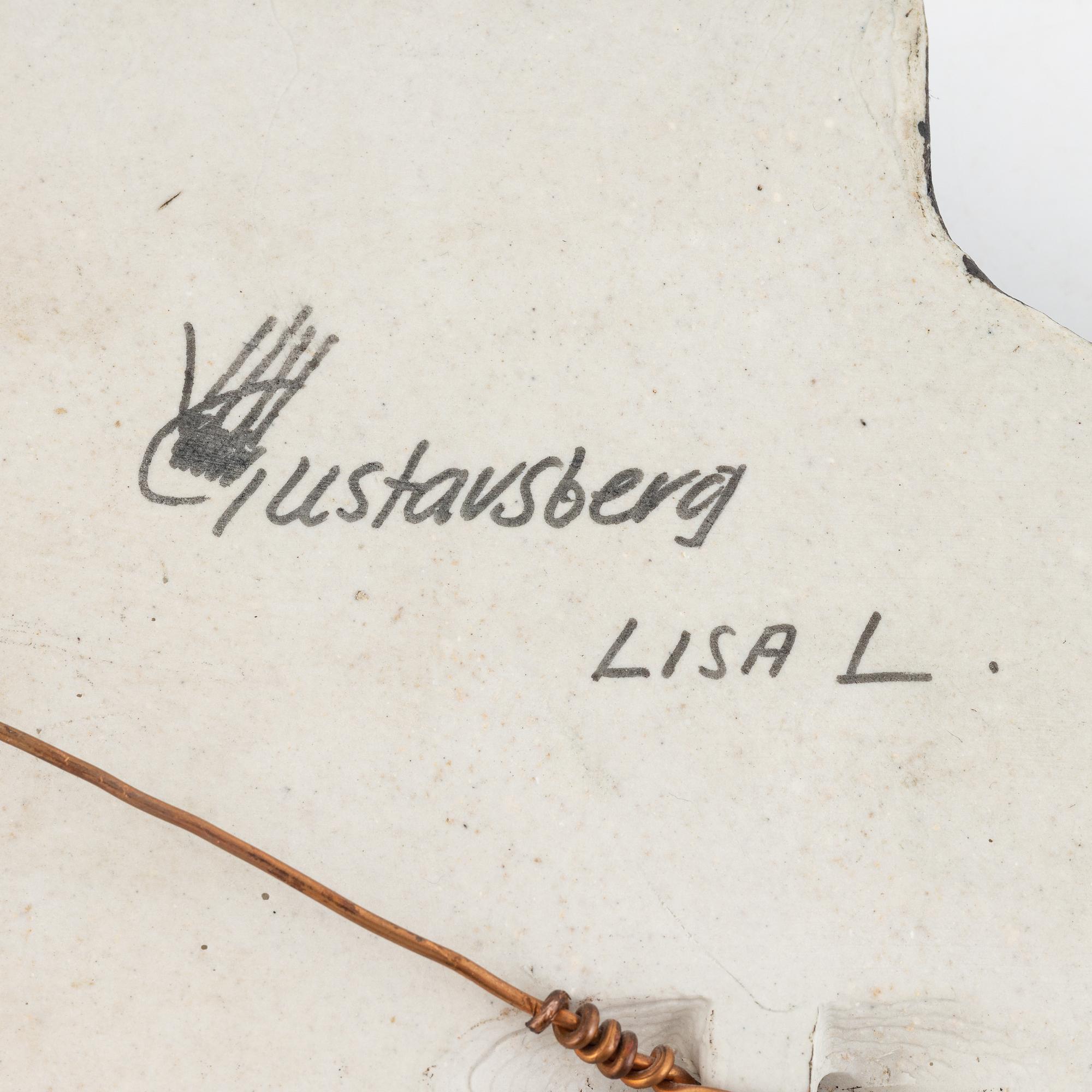Lisa Larson, a stoneware wall relief, Gustavsberg Studio, Sweden, in production 1963-69.