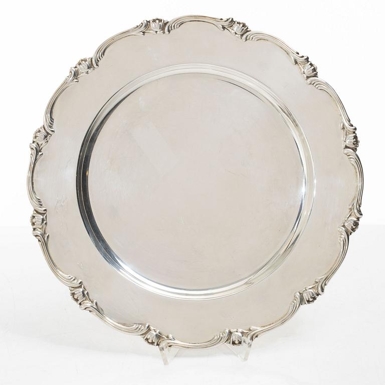Plates, 11 pcs, sterling silver, Camusso, Peru, second half of the 20th Century.