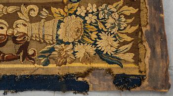 A tapestry, "Verdure", tapestry weave, "entre-fenêtre", Aubusson around 1700-first half of the 18th century.