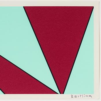 Olle Baertling, silkscreen in colours, 1956-68, signed 3/300.