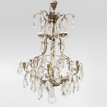 A Rococo style chandelier, first half of the 20th century.