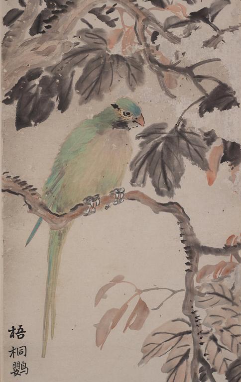 A Chinese scroll painting, Hu Lui (1851-1920).