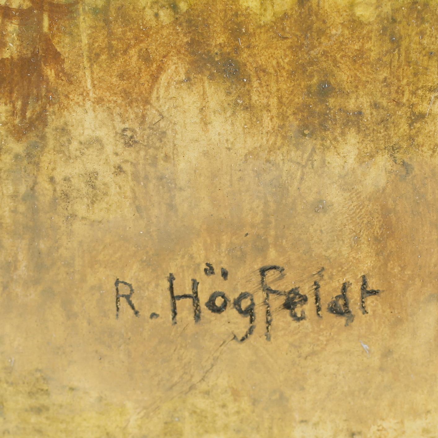 ROBERT HÖGFELDT, olja på pannå, signerad.
