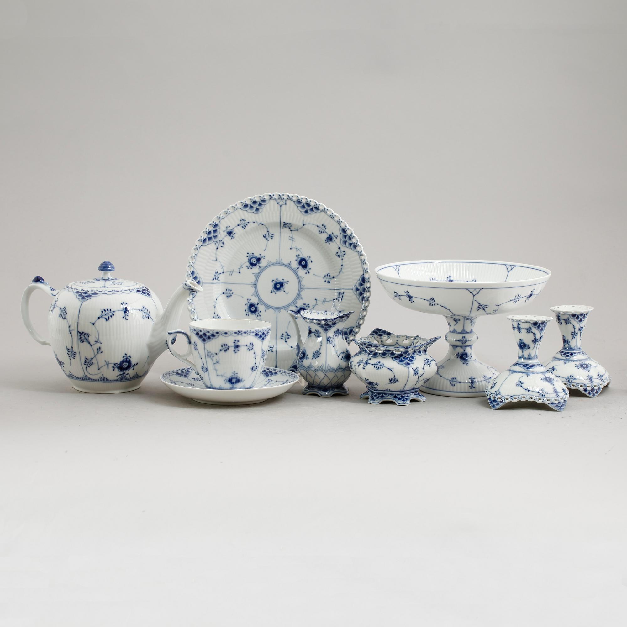 TESERVIS, 12 delar, porslin, Royal Copenhagen.