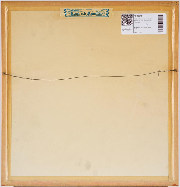 Oidentifierad konstnär, fyra landskap, sen Qingdynasti/ 1900-tal.