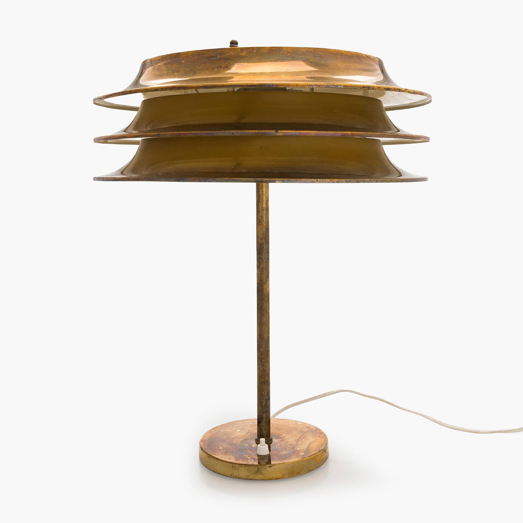 Kai Finnmark (Kai Ruokonen), a 1970s table lamp 'Palace' modell P-0161-3,  for Lynx Ltd.