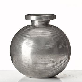 Sylvia Stave, a pewter vase, for CG Hallberg, Stockholm 1936.