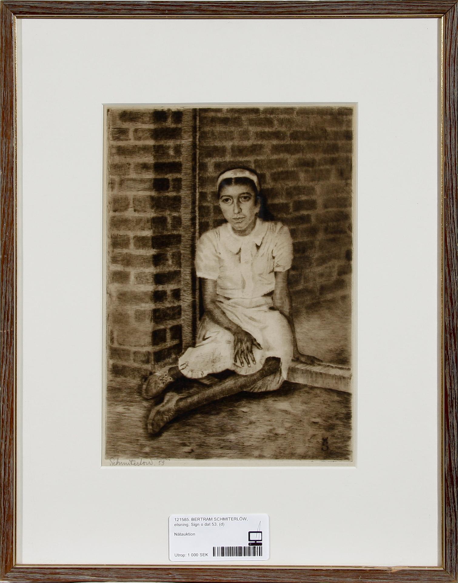 BERTRAM SCHMITERLÖW, etsning. Sign o dat 53.