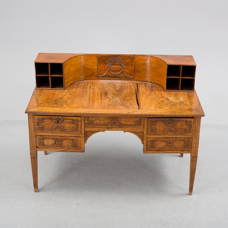 A 19th century desk and chair.