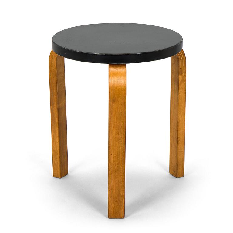 Alvar Aalto, a 1930s '60' stool for OY Huonekalu- ja Rakennustyötehdas A.B. Finland.