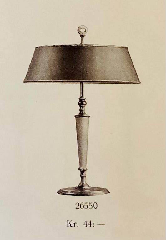 Erik Tidstrand, a pair of table lamps, model "26550", Nordiska Kompaniet, 1920s.